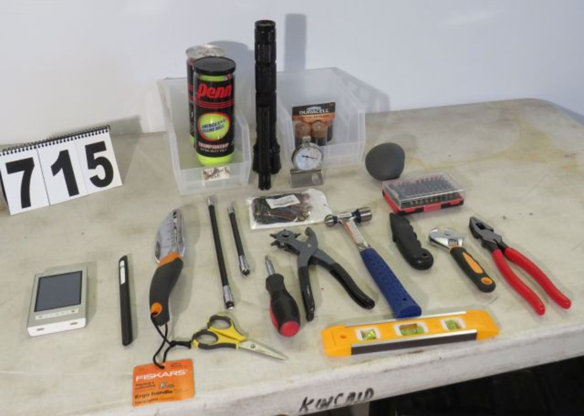 mixed tools, flashlights, tennis balls, oven temp gauge - Image 3 of 3