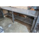 Steel work table w/ under shelf 96x30x33