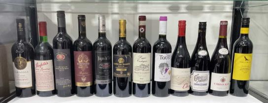 Twelve bottles of red wine, including Penfolds bin 95, 1981, Grange Hermitage, bottled 1983, Le