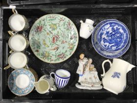 A collection of ceramics to include a set of six Crown Staffordshire teacups and saucers, '