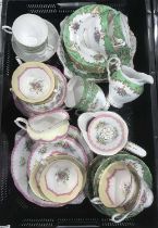 A Royal Albert Prudence pattern part tea service, comprising cups, saucers, side plates, hot water