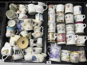 A collection of 19th century English and continental shaving mugs including masonic examples (2)