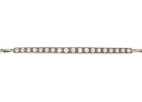 An Edwardian old-cut diamond line bracelet