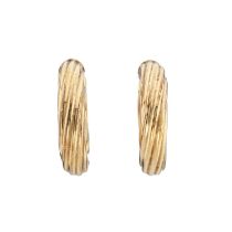 A pair of 9ct gold twist hoop earrings