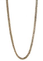 A late Victorian 9ct gold longuard chain necklace