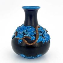 James Hadley for Royal Worcester, an Aesthetic Movement vase, circa 1870s, baluster form relief