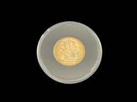 Elizabeth II, A Proof Gold Sovereign, 1980, with a certificate in a green presentation pouch