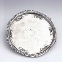 Archibald Knox for Liberty and Co., a Tudric Arts and Crafts pewter tray, model 0716, planished