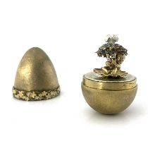 Stuart Devlin, a novelty silver gilt and enamelled surprise Easter egg, London 1982, to