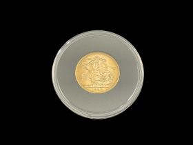 Elizabeth II, a 1984 gold proof full sovereign, in Royal Mint case of issue with certificate, 8.00g