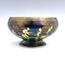 Daisy Makeig-Jones for Wedgwood, a Fairyland lustre Empire bowl, Leapfrogging Elves, Z4968, with