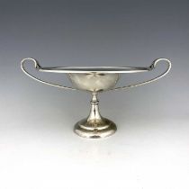 A Scottish Arts and Crafts silver comport, Brook and Son, Edinburgh 1908, the shallow ogee bowl with