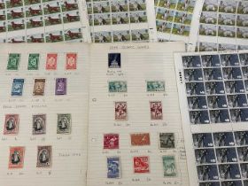 A world stamp collection, including FDC's, stock books, a black loose leaf file and a box file,