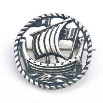 Alexander Ritchie, a Scottish Arts and Crafts Iona silver brooch, Iona Celtic Art, circa 1930,