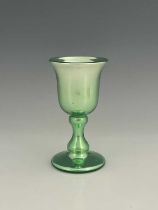 James Powell and Sons for Hale Thomson, a silvered glass goblet, circa 1850s, green lustre