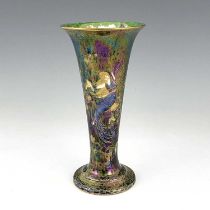 Daisy Makeig-Jones for Wedgwood, a Fairyland lustre trumpet vase, shape 2810, Butterfly Women