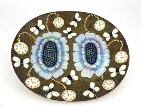 Birger Kaipiainen (Finnish, 1915-1988), Dish Duetto, oval ceramic dish, Arabia Art, Finland, 1983,