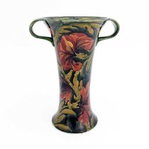 William Moorcroft, a Spanish twin handled vase, circa 1915, waisted form, impressed Burslem marks