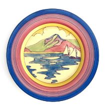 Clarice Cliff for Newport Pottery, a Gibraltar plate, concentric ring border, Bizarre marks, 23cm