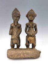 Tribal Interest, a Baule Tribe model of a standing couple, 40cm high, 27cm wide