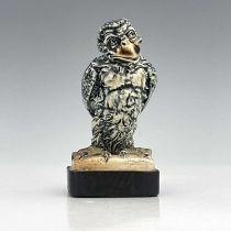 Robert Wallace Martin for Martin Brothers, a miniature stoneware Barrister bird sculpture, 1913,