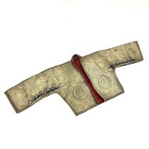 An antique silver bullion work Matador's jacket, red silk lining