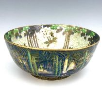 Daisy Makeig-Jones for Wedgwood, a Fairyland lustre Imperial bowl, Woodland Elves III, Feathered Hat