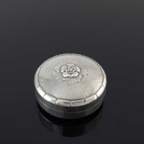 Georg Jensen. A twentieth-century Danish silver bill box, of globular form, with central raised