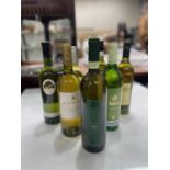 A collection of white wine to include 2004 Gavi, Sauvignon, 2004 Pinot Grigio and 2001 Sanz Rueda