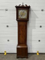 An 18th century oak and mahogany crossbanded longcase clock Ebige Birt Truxon W: 45 cm D: 23 cm H: