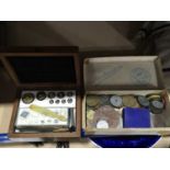 Collection of British and worldwide coinage, together with a cased set of laboratory weights