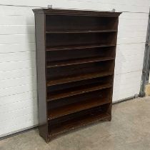 A bookcase, fitted 6 shelves W: 130.5 cm D: 33.5 cm H: 183 cm