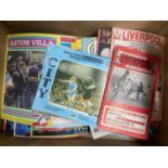 A collection of over 130 football programmes, fully catalogued, featuring fixtures with major