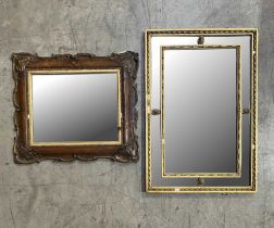 A gilt gesso framed mirror 56 x 82cm, together with another 65 x 56cm (2)