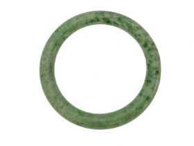 A green hardstone bangle bracelet