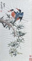 A watercolour study of birds, Chinese School 33 x 66 cm