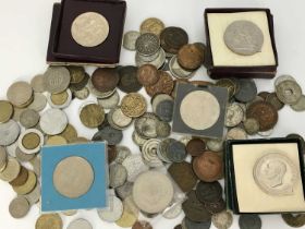 19th and 20th Century Worldwide coins including French, American, Belgian etc, together with