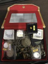 A large selection of silver and costume jewellery