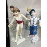 Four Royal Worcester figures, including Early Bird by Pinder Davis, circa 1954, 6cm high; F G