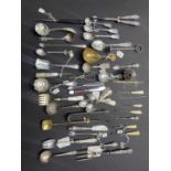 Quantity of hallmarked silver, novelty spoons, epns, novelty spoons and an arts and crafts caddy