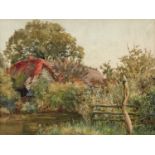 Sidney Currie (British, act.1892-1930), Billesley Hall, Stratford, signed l.l., titled on mount