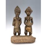 Tribal Interest, a Baule Tribe model of a standing couple, 40cm high, 27cm wide