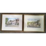 E J Messer, a pair of Limited Edition prints, The Hill Burford, and High Street, both from