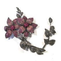 Carolee, a very large gem-set flower brooch