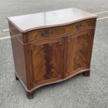 A Browns of Chester media cabinet/sideboard, fitted single drawer over cupboard doors, on bracket