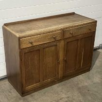 C.1930s Gordon Russell style oak utility cupboard W: 122 cm D: 50 cm H: 86 cm