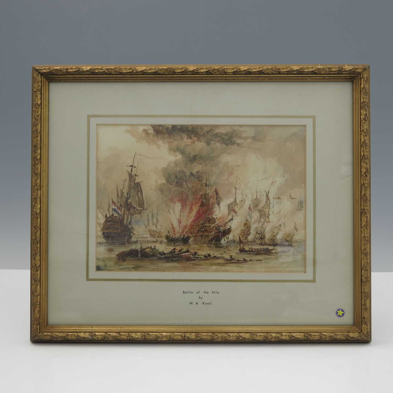 William Adolphus Knell (British, 1805-1875), Battle of the Nile, a pair, one signed l.r., titled - Image 3 of 7