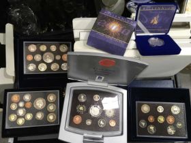 Royal Mint Proof Year sets 2000 - 2012, all cased, together with a Millenium silver proof crown (