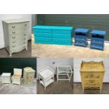 A collection of painted furniture (10)