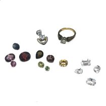 A selection of jewellery and gemstones